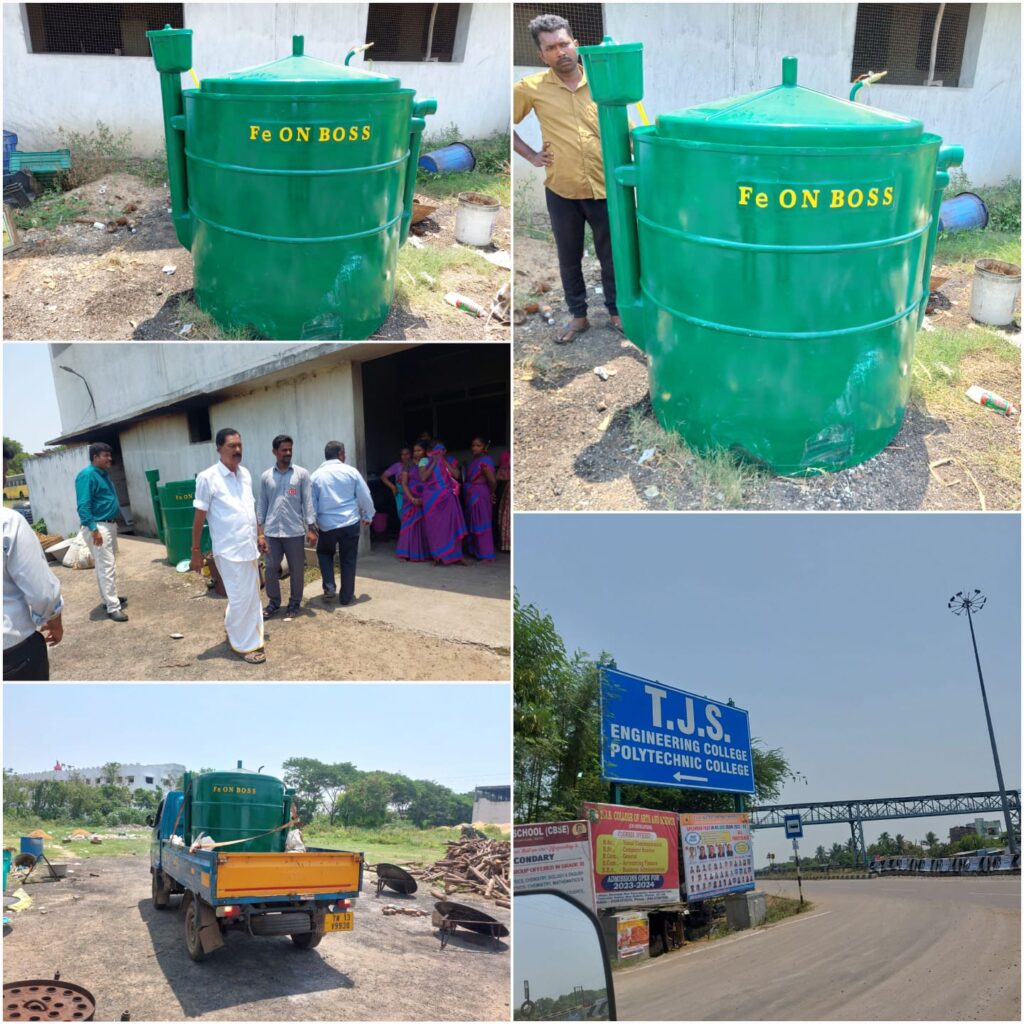 5 - 15Kg Food waste biogas plant at TJS ENGG COLLEGE, GUMMIDIPOONDI