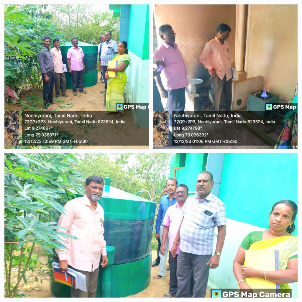 50Kg/Day Biogas plant- Govt school,Nochiyurani, Ramanathapuram