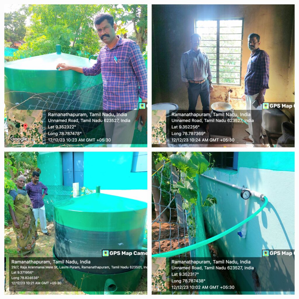 50Kg/Day Biogas plant- Govt school, Puthenthal, Ramanathapuram