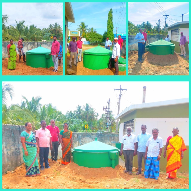 50kg Biogas Plant - Govt school, Muthakaudanur, Maddur, Krishnagiri