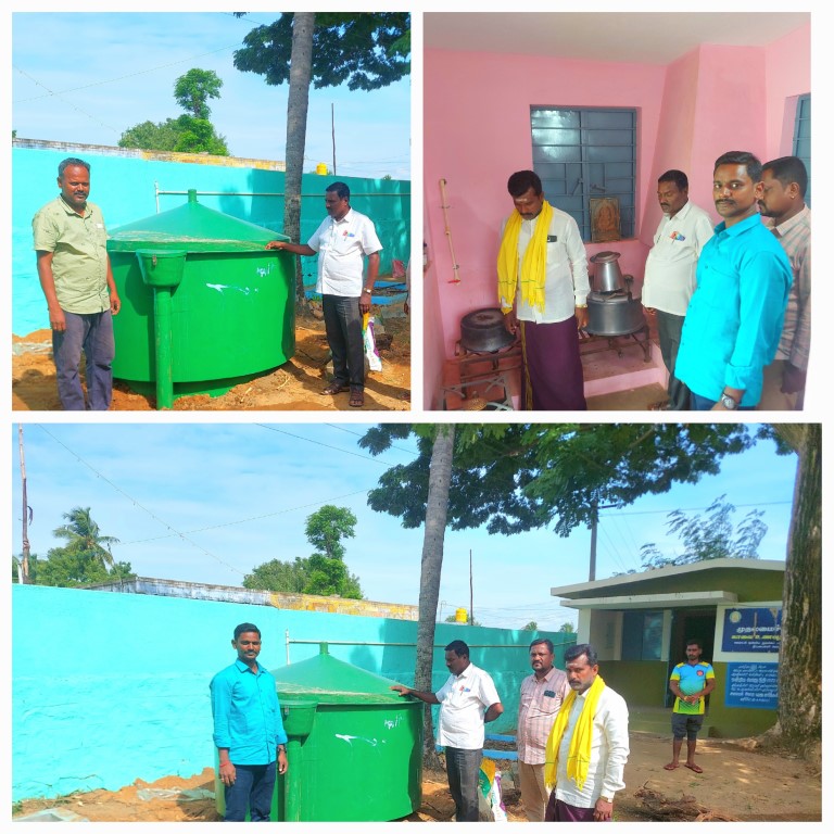 50kg Biogas Plant - Govt school, Thippanapalli, Krishnagiri