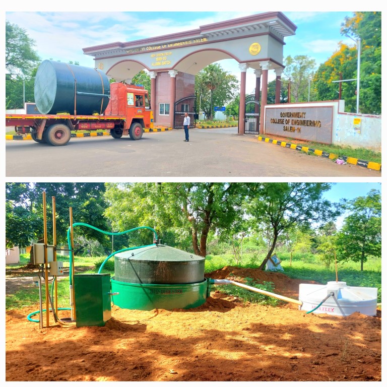 150KG/Day Biogas Plant - Govt Engg. College, Salem